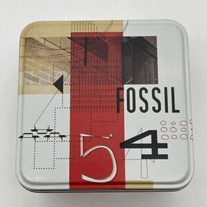 Y2K FOSSIL Collectible Tin Watch Box Multicolor Retro Graphic 54 Design 2004 Vtg
